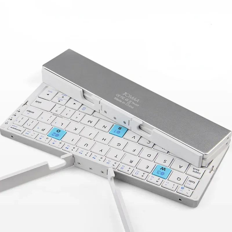 Teclado Bluetooth Plegable Recargable - Portátil con Soporte